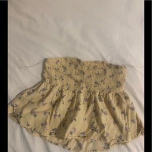 AEO yellow floral tube top